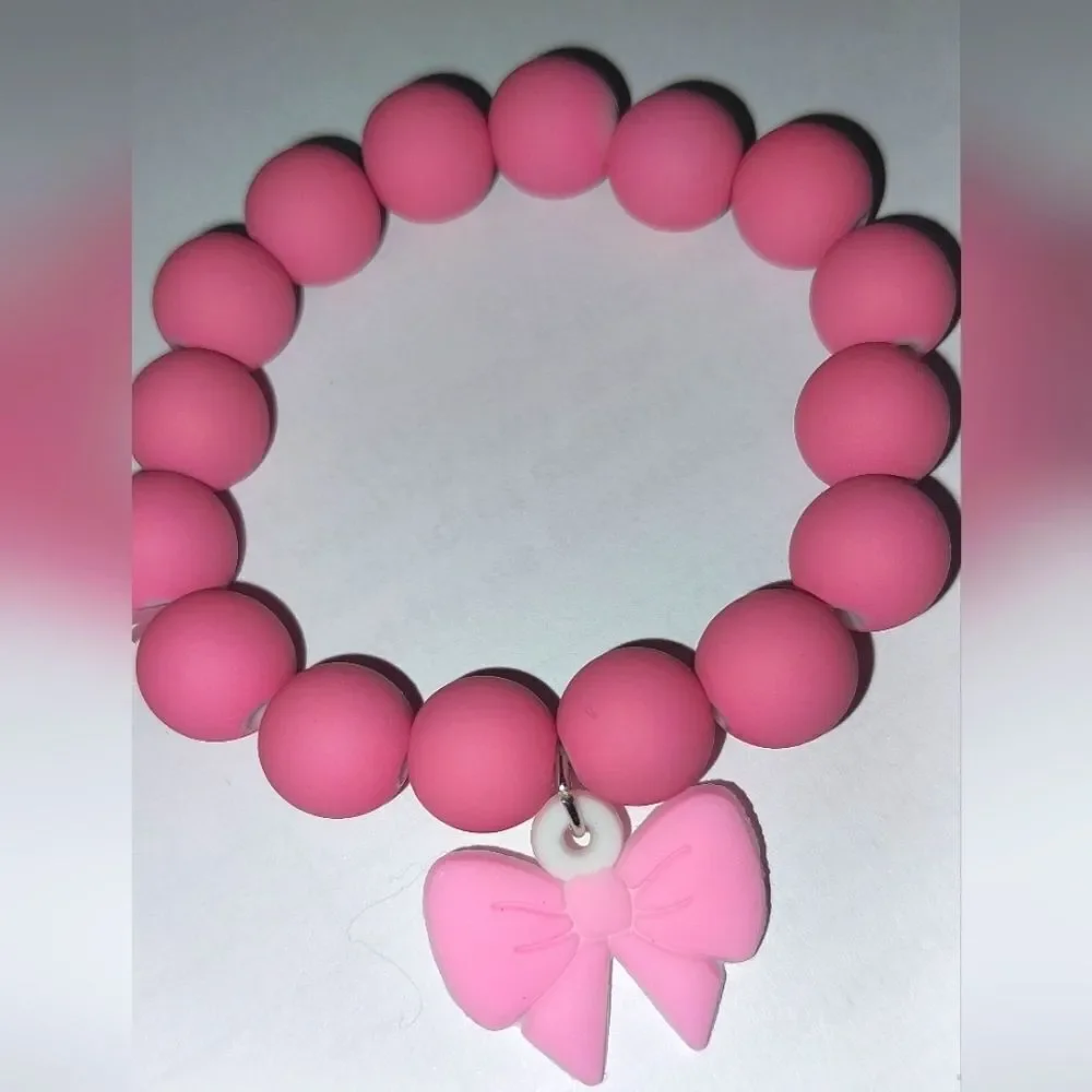 Pink Super Cute Girls Beaded Bracelet